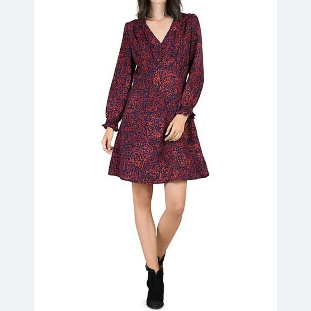 MOLLY BRACKEN Red Animal Print Dress